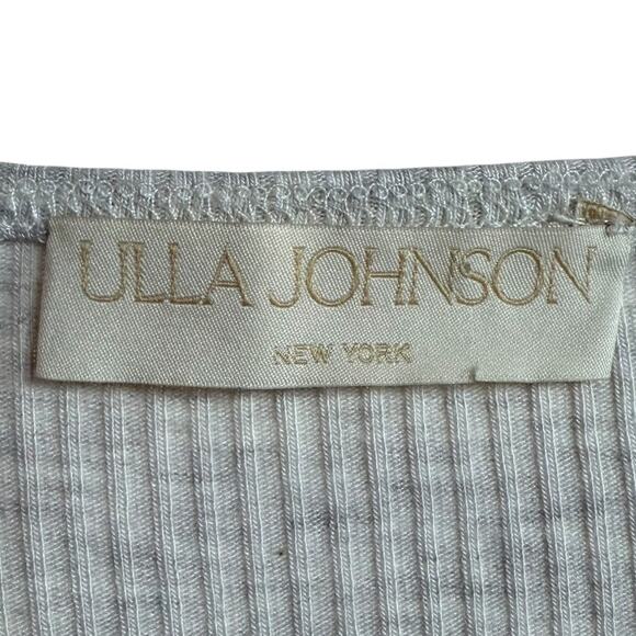 Ulla Johnson Lilo Top in Cobblestone tan with ruffle shoulders Medium - Picture 8 of 11